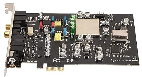 Tarjeta de sonido PCI Express, tarjeta de sonido PCIe multiinterfaces 7.1CH 44.1-192 KHz profesional para reproducción de sonido para grandes juegos 3D