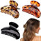 Lot de 3 pinces à cheveux moyennes pour femme - Motif léopard - Accessoires pour cheveux tendance