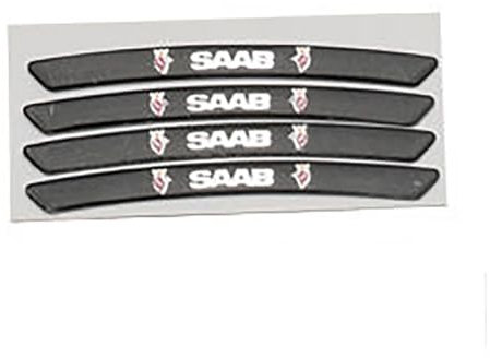 KizmiQ 3D Metall Embleme Sticker Auto Körper KofferraumtüR Chrom Abzeichen Dekoration für SAAB ufkleber Logo,A