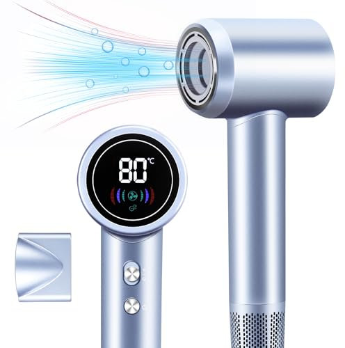 Ionen Haartrockner Fön mit HD Display, Beautlinks Ionen Föhn Haarföh 110000 U/min für Schnelles Trocknen, 200 Millionen Negative Ionen Hair Dryer für Zuhause Reise Salon, 5 Temps 2 Geschwindigkeiten