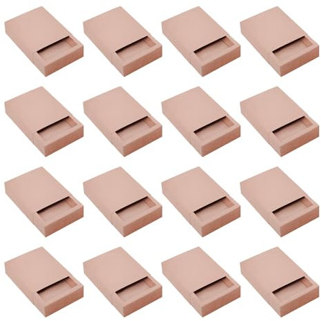 DAJAVE Kraftpapier Geschenkbox 16 Stück Kraftpapier Schublade Box 20x15x5 cm Geschenkbox Kraftpapier mit Deckel, Karton Geschenk Box Klein Geschenkschachtel für Gastgeschenke (Braun)