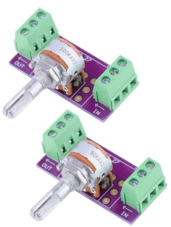 JIOYUNG eufeifeiegds 1PC Japan ALPS RK16 50KA 100KA Stereo Volumen Potentiometer Dämpfer for HiFi Audio AMP CD DAC 6mm Rändelwelle ± 20% wefeiegds(100K Ohm)