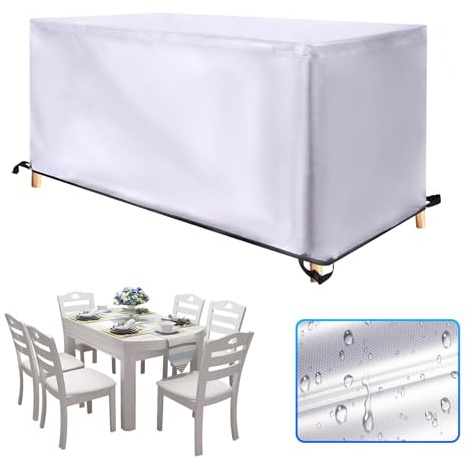 HYFBH Schutzhülle für Gartenmöbel Winterfest, 140x120x110cm/LxWxH Abdeckung Gartenmöbel Wasserdicht Anti-UV 420D Oxford Gewebe Abdeckplane für Terrassenmöbel Lounge Sofa Abdeckhaube Gartenmöbel