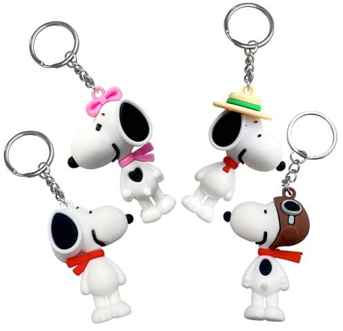 KATVVYE 4 Stück niedliche Charakter-Schlüsselanhänger, niedlicher Anime-Schlüsselanhänger, 3D-Persönlichkeitsanhänger, Dekoration, Geschenk für Männer, Mädchen und Jungen, Mehrfarbig, S