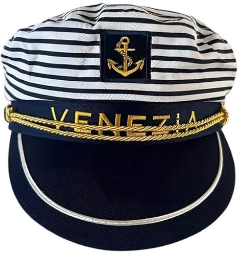 Itkcozcg Modische Mützen, Kapitänsmütze, für Erwachsene, Yachtboot, Marine-Offiziershut, Navigations-Kopfbedeckung für Reisen und Fotografie-Enthusiasten, Quadratische Marke, weiß, XS-XXL