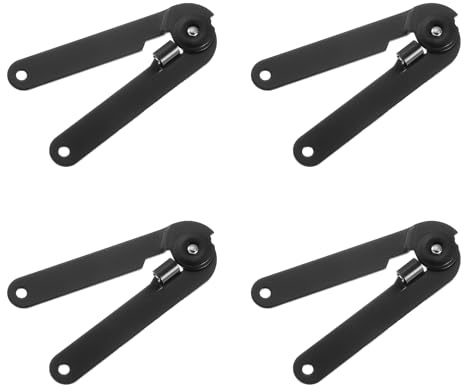 sourcing map 4Pcs 180 Degree Rotatable Lid Support Hinges, 8.86x0.79inch Folding Lift Up Hinge for Wooden Boxes Jewelry Cases Chest Cabinets Cupboards, Black