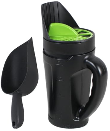 Handstreuer – Handstreuer | Verstellbarer -Spender 2,5 l mit Schaufel, Düngerstreuer – Schneesalzspender | Lebensmittelstreuer für