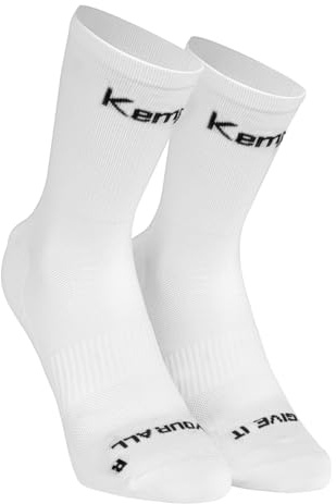 Kempa Herren Stmnt No Pain Glory Sport-Socken, Weiß/Schwarz, 41-45 EU