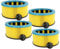 vhbw 4X Faltenfilter kompatibel mit Starmix AS Series, AS A-1232 EH+, AS A-1220 EH+, AS 1232 PG+ Staubsauger - Patronenfilter, Gelb Schwarz Blau