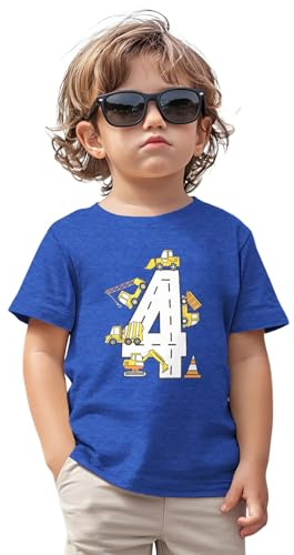 Bagger Kinder 2-5 Jahre Jungen Tshirt Geburtstag Junge Hemden Baby T-Shirt Bruder Bagger T Shirt Jungs Baumwolle Tops Sommer Kurzarm Oberteile Baggerfahrer Geburtstagsshirt