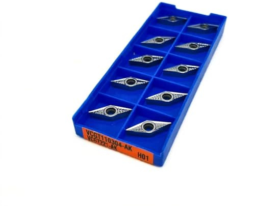 VCMT110304 Für Drehen Werkzeug Zubehör SVJCR1010H11 SVJCR1212H11 SVJCR1616H11 Externe Drehen Werkzeug Basis Hartmetall Inser Wendeschneidplatten(VCGT110304 AK H01)