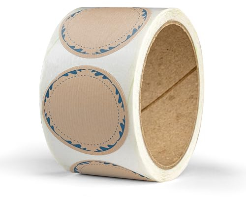 Etiketten Marmeladengläser – 50 Marmeladen Aufkleber zum Beschriften – Klebeetiketten für Marmelade – selbstklebend, wasserlöslich – Ornament - (Motiv 1, 5 cm)