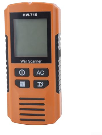 Zoegneer HW710 - Detector de pared de metales multifuncional de cinco en escáner con tecnología de sensor inteligente para detectar pernos de madera, metales ferromagnéticos y no ferromagnéticos y