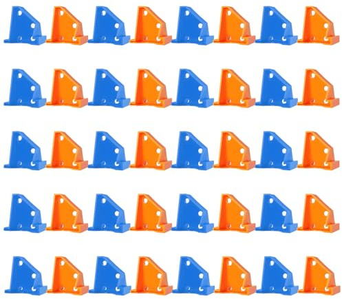 Mocifa 40 Stück Bodenabstandshalter Vinyl, mit 1/4 und 1/2 Abstand | Abstandhalter Boden, Abstandshalter, Werkzeug Bodenverlegung Dreieck,für Laminat Verlegen, Vinyldielen, Parkett (Blau,Orange)