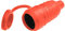 Meister Schutzkontakt-Kupplung - Gummi/Kunststoff - rot - 250 V - 16 A - Maximaler Kabelquerschnitt 2,5 mm² - IP44 Außenbereich - Zentrale Einführung / Schuko-Kupplung mit ISO-Einsatz / 7422570