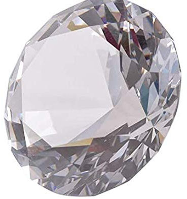 LONGWIN Briefbeschwerer mit Kristalldiamanten, 80 mm breit, für Zuhause, Veranstaltungsort, Dekorationen, massiv, transparent