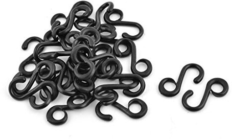 sourcing map 30 Stück Beutel Plastik S Strap Connective Swivel Snap Ring Haken Gürtelschnalle DE de