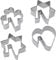 Westmark Ausstechformen-Set, Verschiedene Motive, Rostfreier Edelstahl, Tassenkekse, 4-tlg., Silber, 31962260