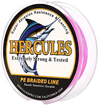 HERCULES Super Cast 100m - 2000m Yards Geflochtene Angelschnur 10lb - 300lb Test für Salzwasser Süßwasser PE Geflecht Fischdraht Superline 8 Stränge