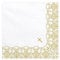 20 Servietten 33x33cm weiß mit goldenem Ornament Kommunion Konfirmation Taufe