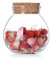 Danmu Art Round Glass Jars Glass Favor Jar Terrarium Food Storage Container with Cork Stoppers for Cookie Candy Spice Tea Cereal 500ML
