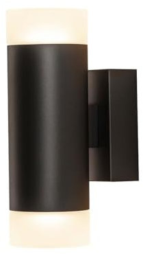 SLV Wandleuchte ASTINA zur Innen-Beleuchtung von Wänden, Treppen, Eingängen | Wand-Strahler, Wandlampe, Up- and Down-Light, Innenleuchte, Design-Leuchte, Flurlampe | 2x GU10, max. 10W, schwarz