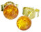 Ohrstecker - Klassisch 6 mm - Gold 585/000 - Bernstein