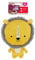 Leo Lion, Plush Interactive Dog Toy With Giant Squeaker And Crinkle Body - Yellow