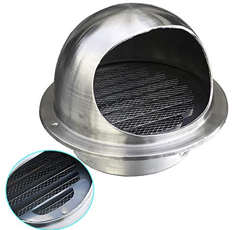 QWEASDF Lüftungsgitter Edelstahl Zuluft und Abluft Gitter, Lüftungsgitter Rund für Ablufthaube Belüftungen Wetterschutzgitter Blende für Dunstabzugshauben und Lüftungsanlagen (Ø60-300mm),60mm