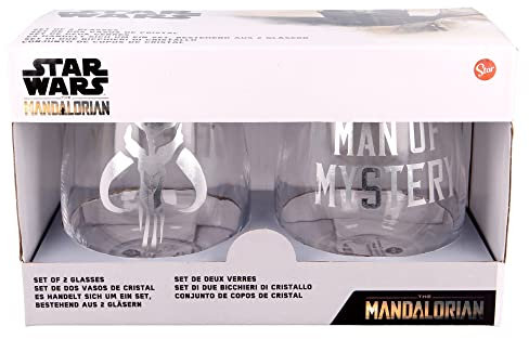 Stor Juego de 2 Vasos de Agua de Cristal de 510 ml de The Mandalorian