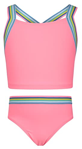 Mountain Warehouse Tankini Kids Printed Top - UV Protection Childrens Swim Bottoms, Lightweight, Easy Care Bathing Suit - Ideal for Summer, Beach, Holidays & Pool