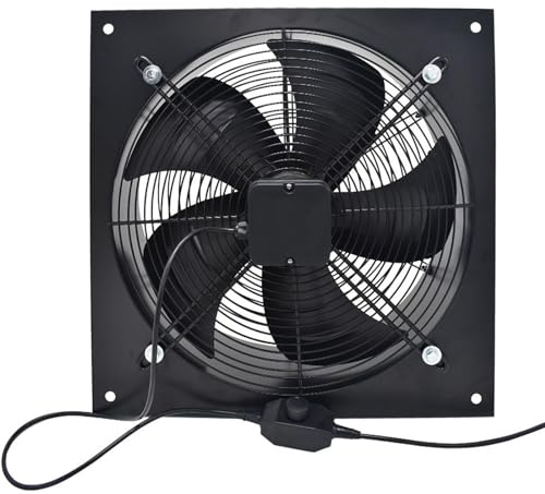 Warmiehomy Industrial Ventilation Fan, 500mm/20 In Commercial Extractor Fan | Ventilation Extractor, Axial Exhaust Air Blower Fan for Garage Warehouse Restaurant Kitchen, without Fan Speed Controller
