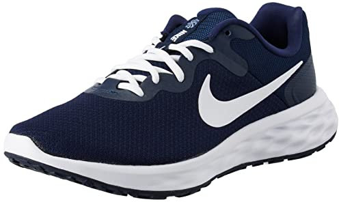 Nike Revolution 6 Straßenlaufschuh für Herren, Midnight Navy/White-Obsidian-Ashen Slate, DC3728-401, 42.5 EU (9 US)