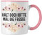 Trendation - Halt Doch Bitte Mal Die F Lustige Bürotasse Tasse mit Spruch Geschenk Kollegin Kollege Provokant (Rosa)