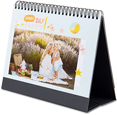 Jeweidea 2025 Personalisierter Fotokalender 2025 Kalender 2025 Selbst Gestalten Familienkalender für Zuhause Büro Neujahr (C)