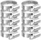 10 Pezzi 20-32mm Fascette Stringitubo Professionali Acciaio inox con Vite Senza Fine, Fascette Metalliche campo, Banda Larga 9 mm