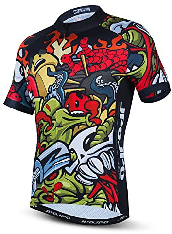 Fahrradtrikot für Herren, MTB-Trikot, Rennrad-Shirt, Sommer, kurzärmelig, Fahrradbekleidung, Cu5021, L