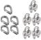 Wire Rope Clip,5Pcs 3mm Stainless Steel Wire Rope Cable Clip Clamp and 5Pcs M3 3mm Wire Rope Thimbles