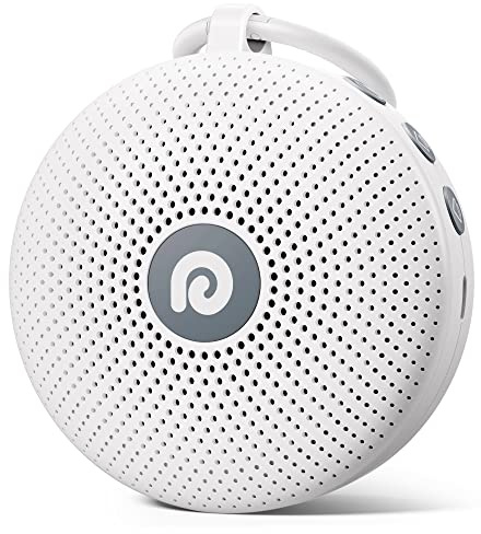 Dreamegg Portable Noise Machine for Baby Adult, Features Powerful Battery, 21 Soothing Sound, Noise Canceling for Office & Sleeping, Sound Therapy for Home, Travel, Registry Gift, Classic White