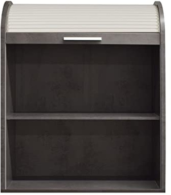 möbelando Jalousieschrank >Jalousieschrank< (BxHxT: 69x85x44 cm) in Graphit/weiß