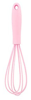 AKUYAO Batidora de huevos manual, Batidora de mano, Batidor silicona, Mini batidor, Batidor, Batidor pequeño, Batidor pequeño, Batidor, Batir, Espumar y Remover (rosa)