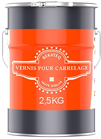 BEKATEQ BE-713 Peinture pour carrelage 2,5 L Vert feuillage brillant satiné I Vernis pour carrelage intérieur & extérieur I Haut pouvoir couvrant & bonne adhérence I Pour cuisine, salle de bain, cave