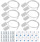 GUUZI 6pcs Bianco Cablato Interruttore Magnetico Montato in Superficie Sensore di Contatto Porta Finestra Allarme Interruttore Reed(Interruttore Vicino al Magnete,Collega il Circuito)