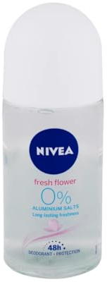 NIVEA Roll On Women 50ml (Pack of 5) Fresh Flower 0% Aluminium INFINIFRESH Formula Long-lasting Fresh Effect Scientifically Proven 48-hour Protection Floral Scent