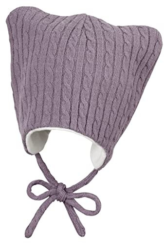 Sterntaler Baby - Mädchen Mütze Baby Mütze Ohren, Lila, 45