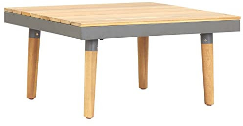 BADJAS Garten-Couchtisch 60×60×31,5 cm Massivholz Akazie Wohnzimmer Couchtisch Kaffeetisch Living Beistelltisch