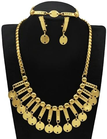 LAYCHEN Nigerianische Halskette Armbänder Ohrring-sets Für Frauen Indisches Schmuck-set Hochzeitsgeschenke Afrikanischer Dubai Goldschmuck