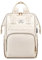 VSNOON Laptop Backpack for Women,15.6 Inch Stylish Laptop Rucksack Wide Open, Travel Backpack with USB Charging Port, Water Resistant Travel Business Work Bag Computer Backpack for Men, Beige