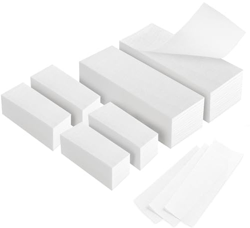 600-Count Non Woven Wax Strips, 2 Size Body and Facial Epilating Wax Strips Paper for Hair Removal, Beauty Waxing Strips for Leg Face Chest Back and Bikini