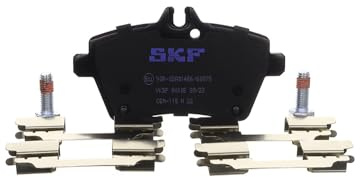 SKF Scheibenbremse Bremsbelag mit Zubehör VKBP 80105-4er Set - Position Vorderachse Höhe 77 mm Länge 170 mm Breite 81 mm Dicke 18,7 mm - OE Qualität